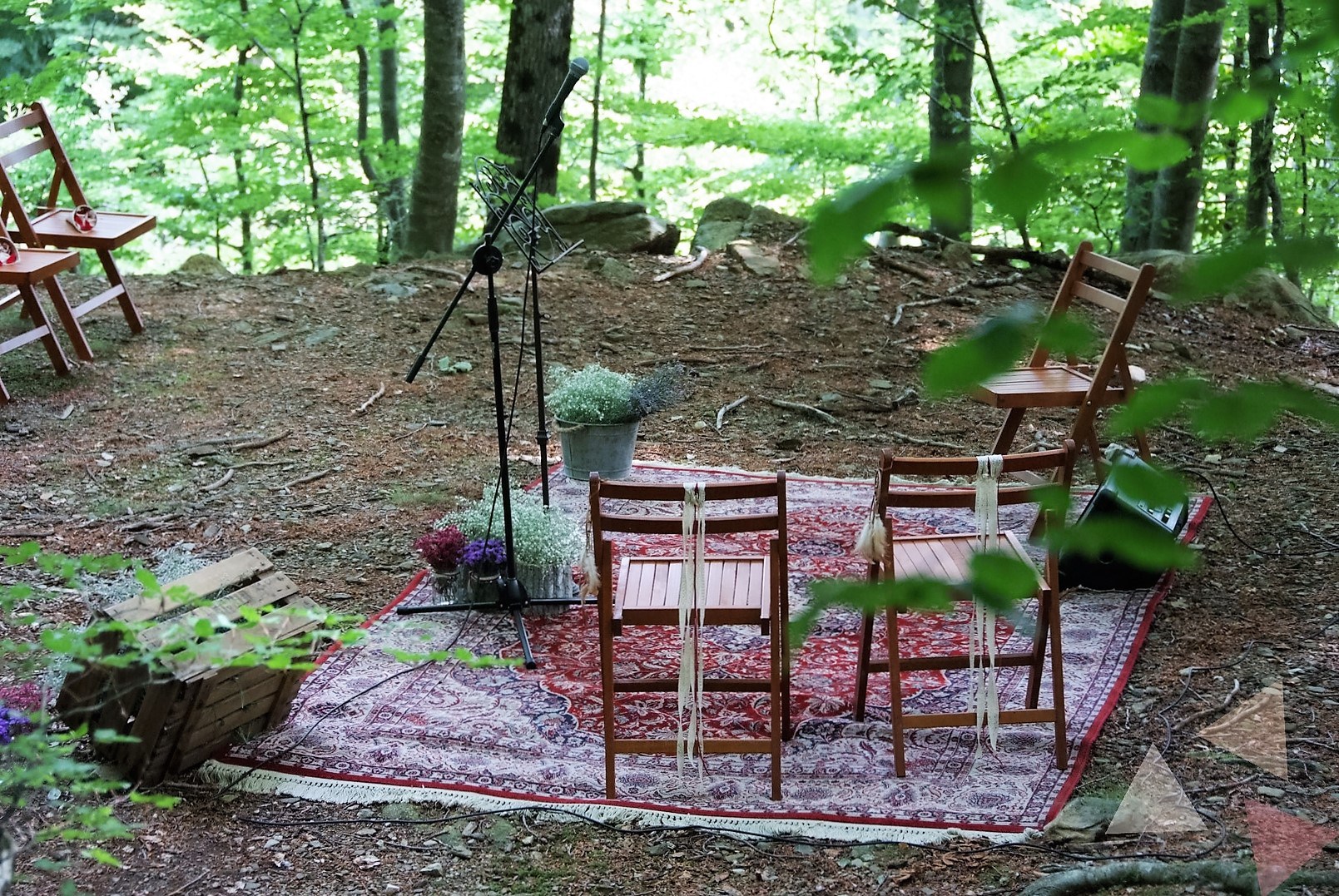 Carpet rental for wedding in nature