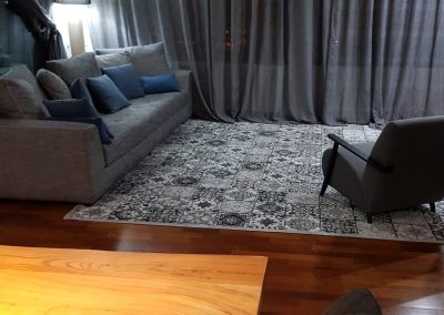 Modern checkered rug
