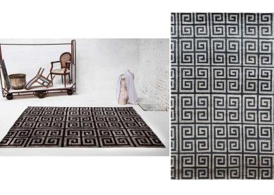 Serge Lesage Labyrinth Black Silver Rug